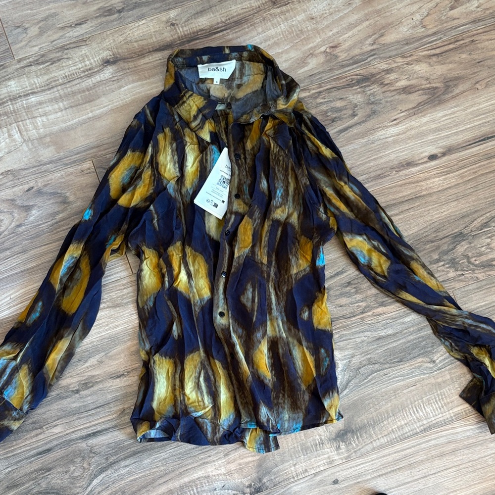 ba&sh Multicolor Sheer Blouse